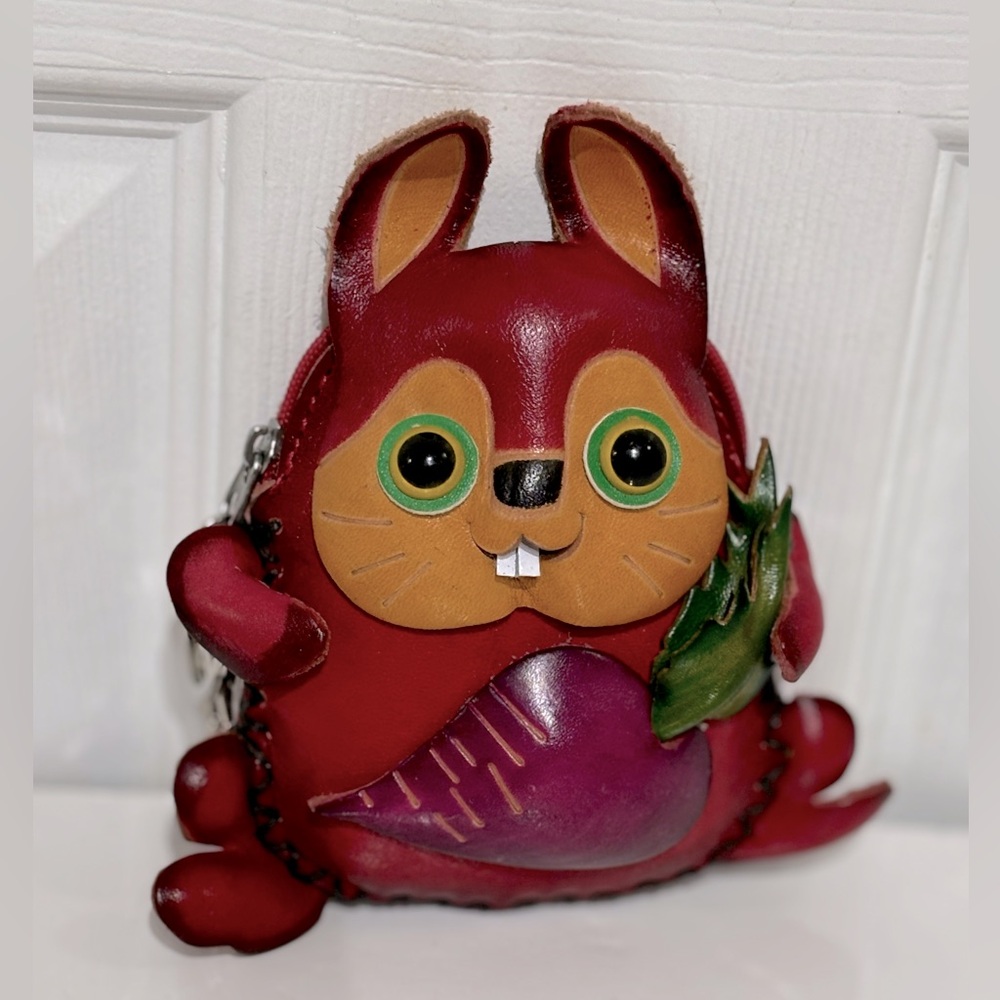 Handcrafted Genuine Leather Coin Purse / Rabbit - Picture 3 of 5
